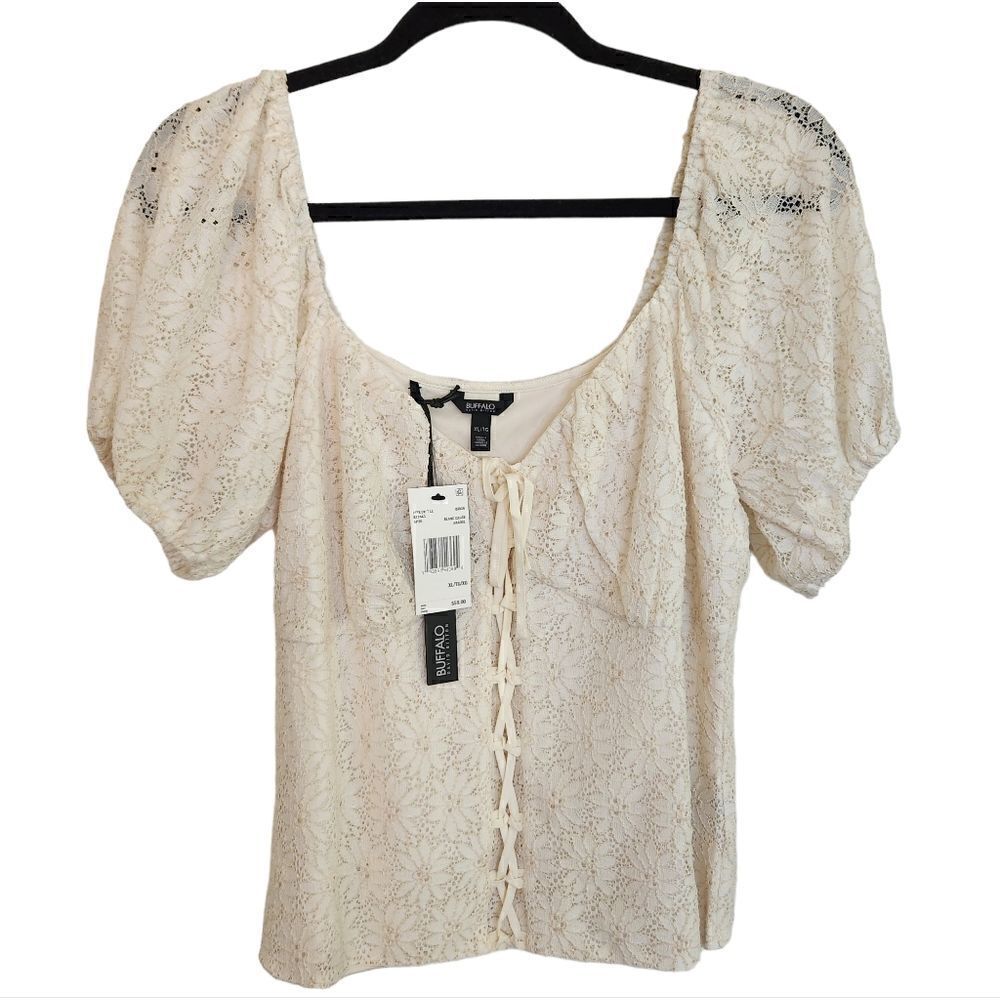 Buffalo David Bitton Lace Up Front Detail Lined Size Size XL Juniors